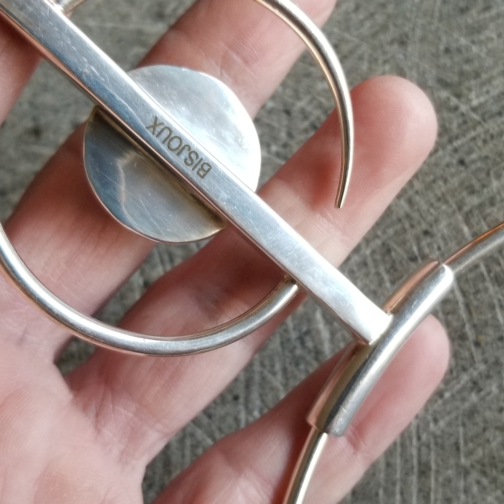 Sterling silver on brass choker collar necklace … - Picture 6 of 7